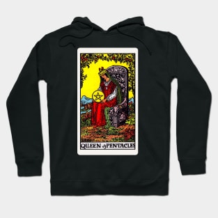 Card #76 - Queen Of Pentacles - Rider Waite Smith Tarot Hoodie